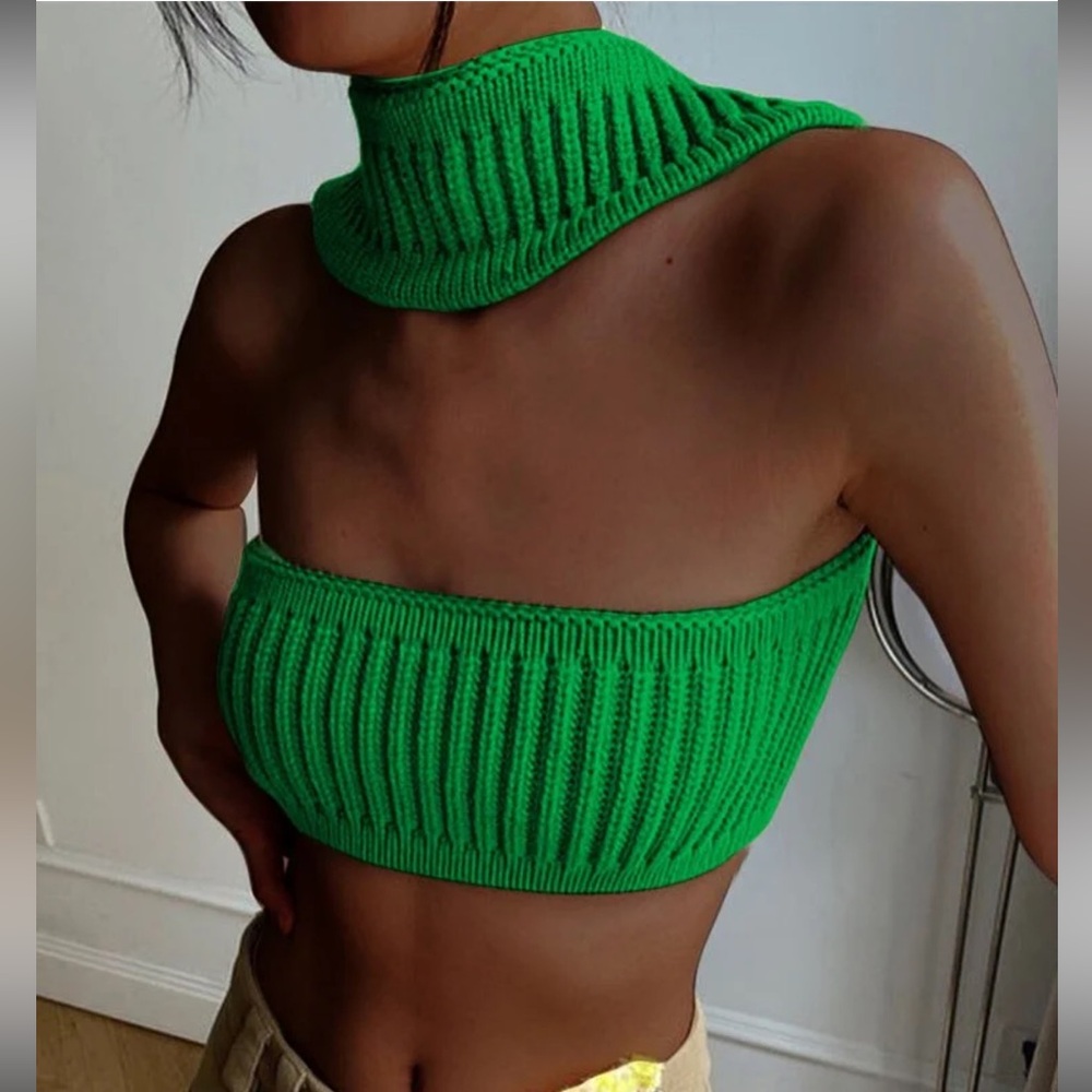 Knitted summer crop top